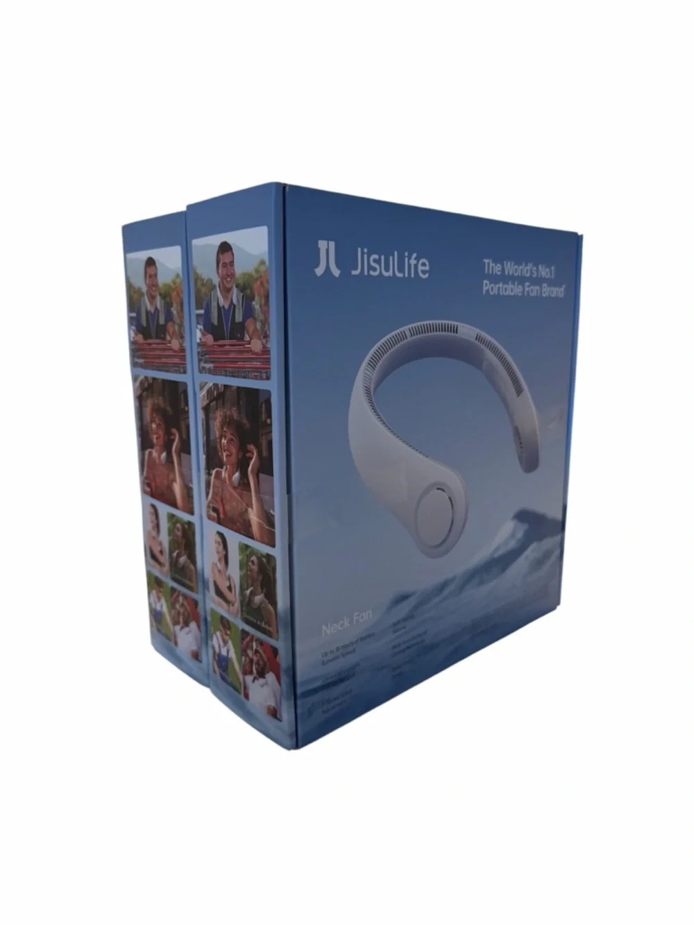 🔥 BUNDLE OF 2 JISULIFE Portable Neck Fans | 5 speeds | 18 H Battery New/Open Box